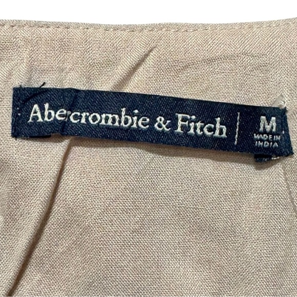 ABERCROMBIE & FITCH Animal Print Knot Front V-Neck Short Flare Sleeve Romper - Picture 9 of 10